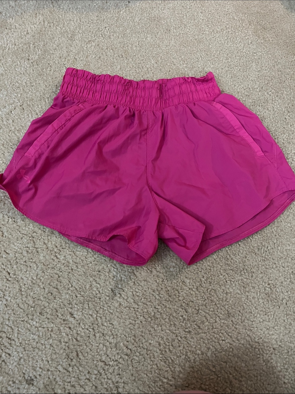 Women’s Hot Pink Elastic Waist Casual Shorts